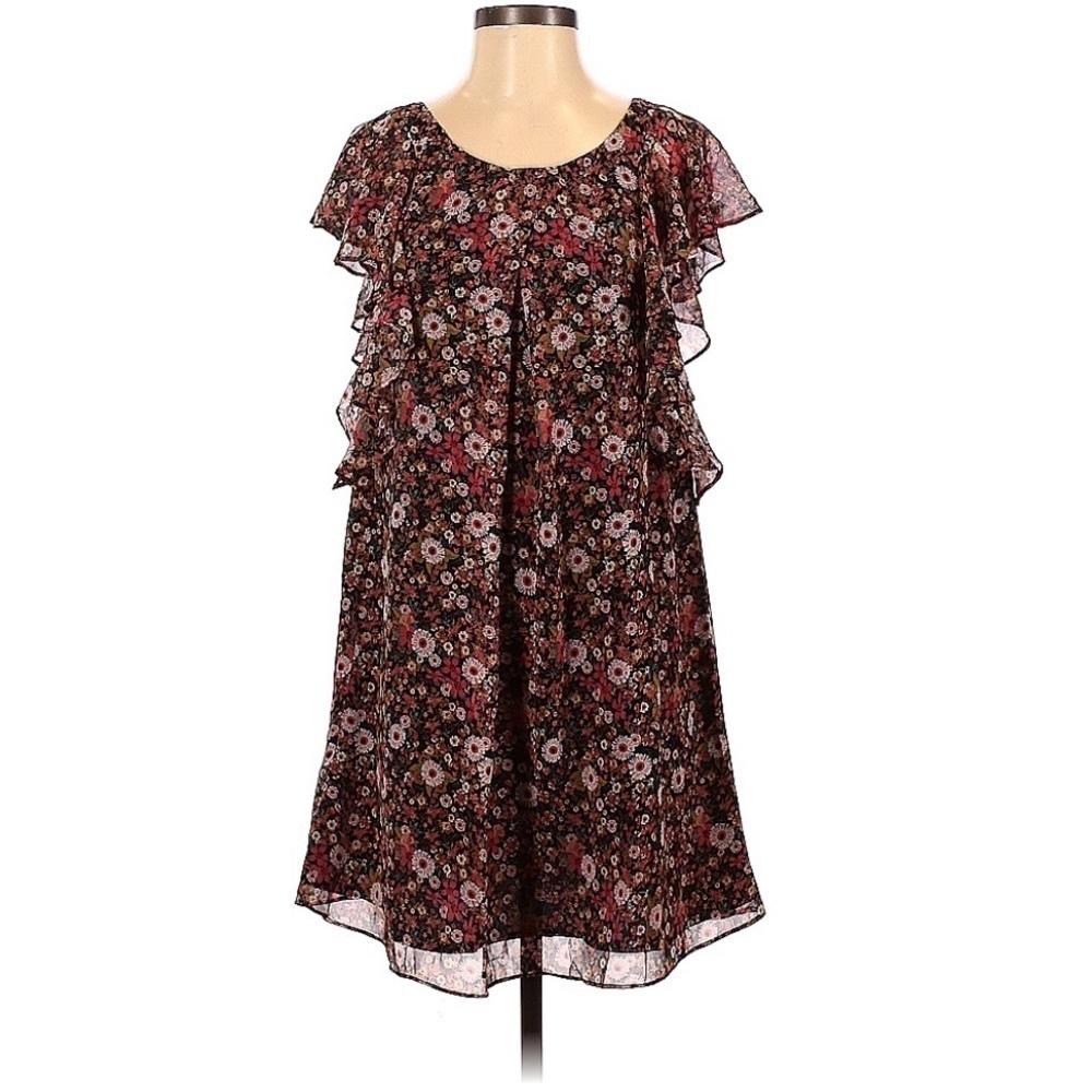 BCBGeneration Floral Ruffle Boho Dress | SIZE S